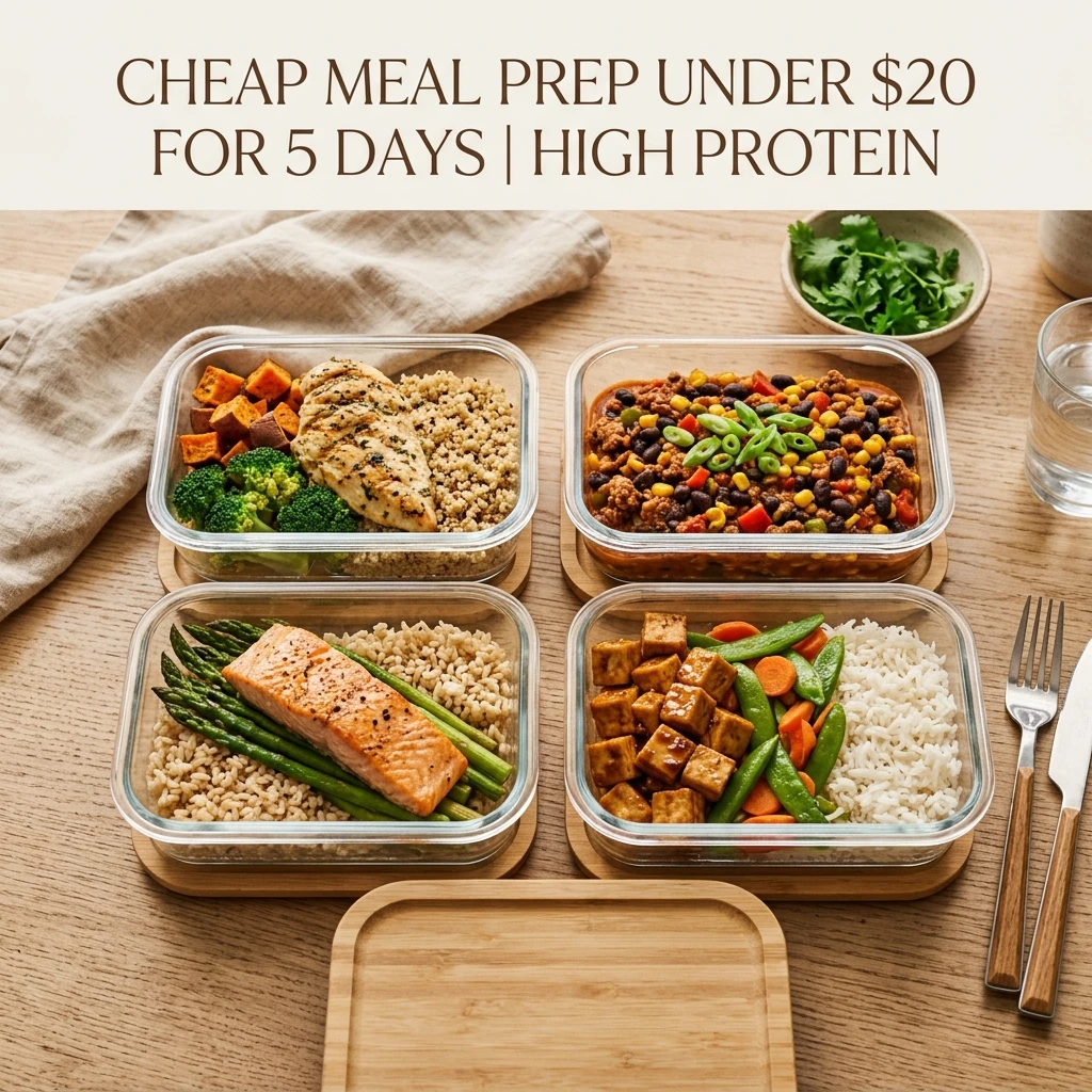 Cheap Meal Prep Under $20 For 5 Days High Protein