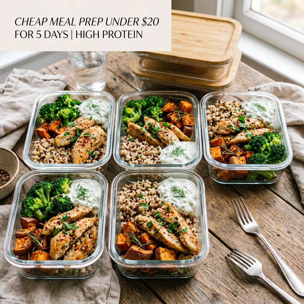 Cheap Meal Prep Under $20 For 5 Days High Protein