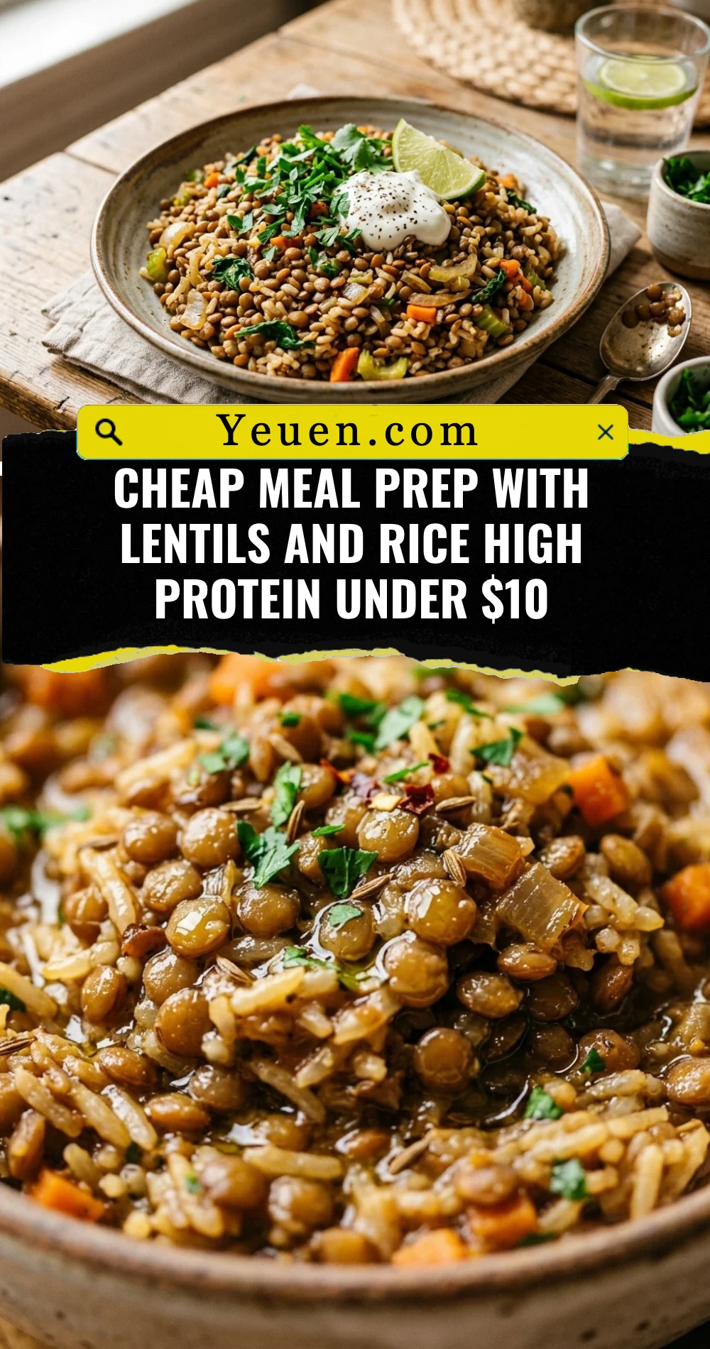 Cheap Meal Prep With Lentils And Rice High Protein Under $10