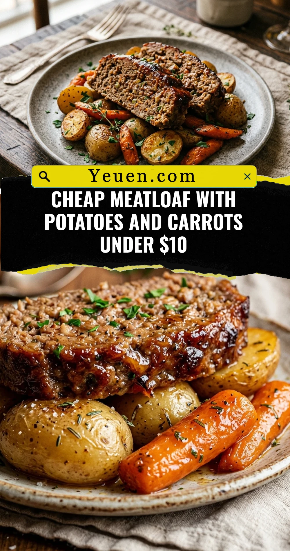 Cheap Meatloaf With Potatoes And Carrots Under $10