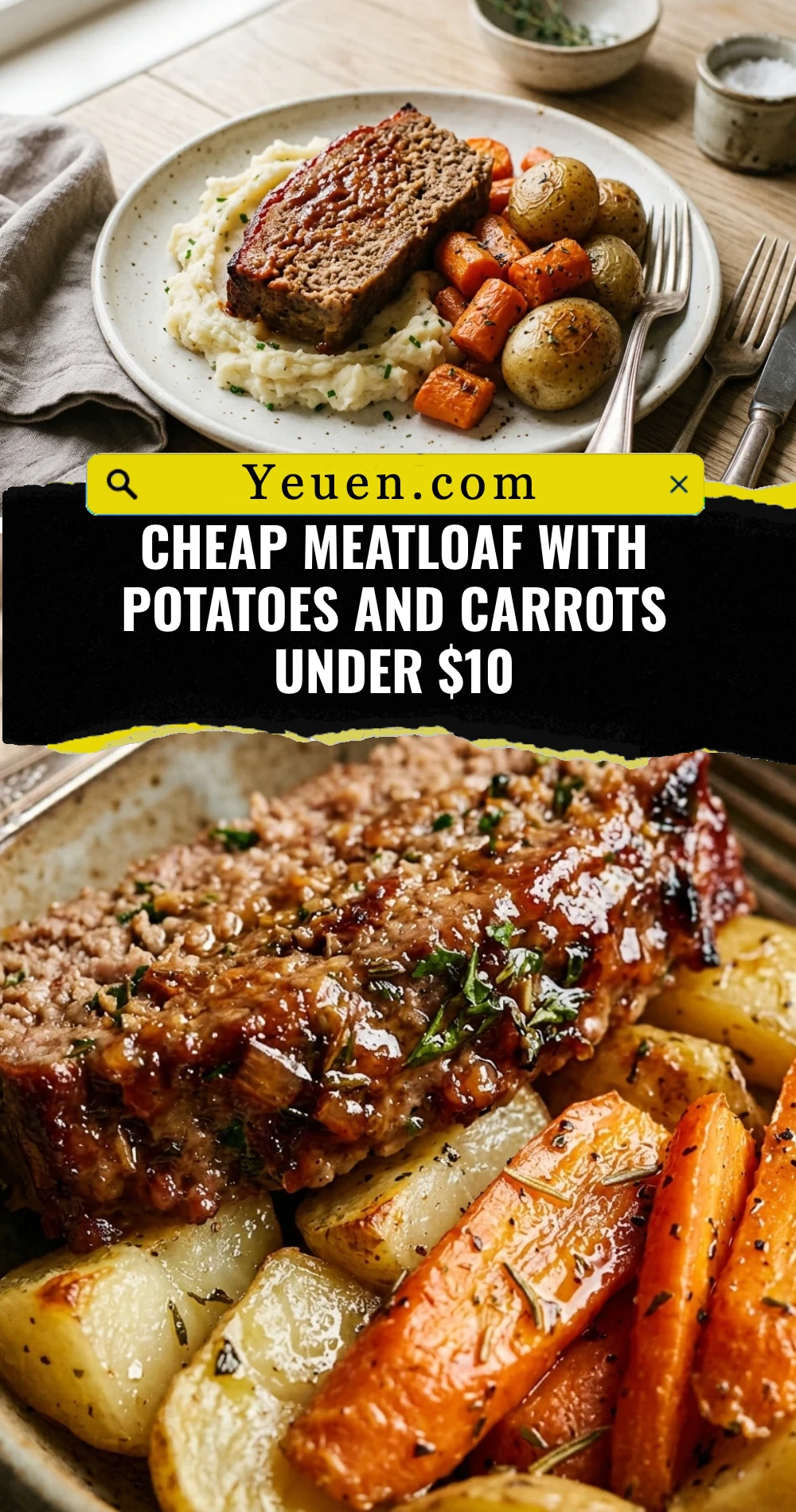 Cheap Meatloaf With Potatoes And Carrots Under $10