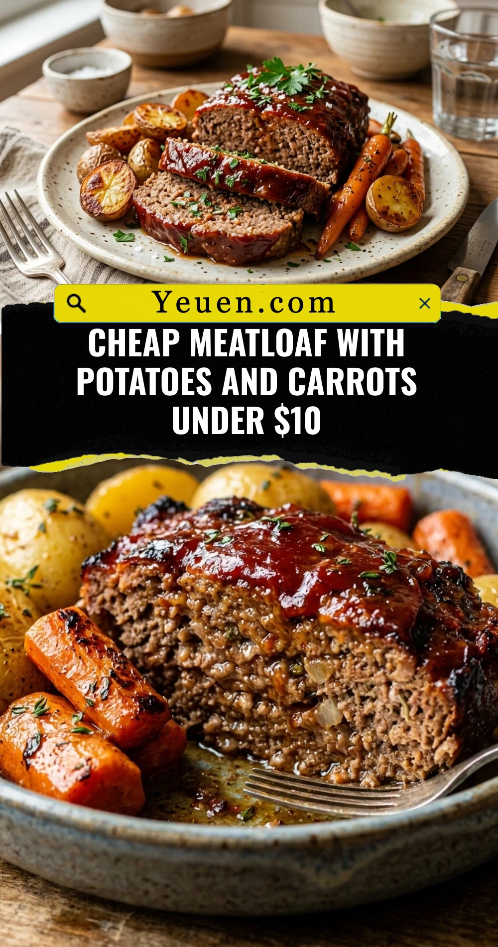 Cheap Meatloaf With Potatoes And Carrots Under $10