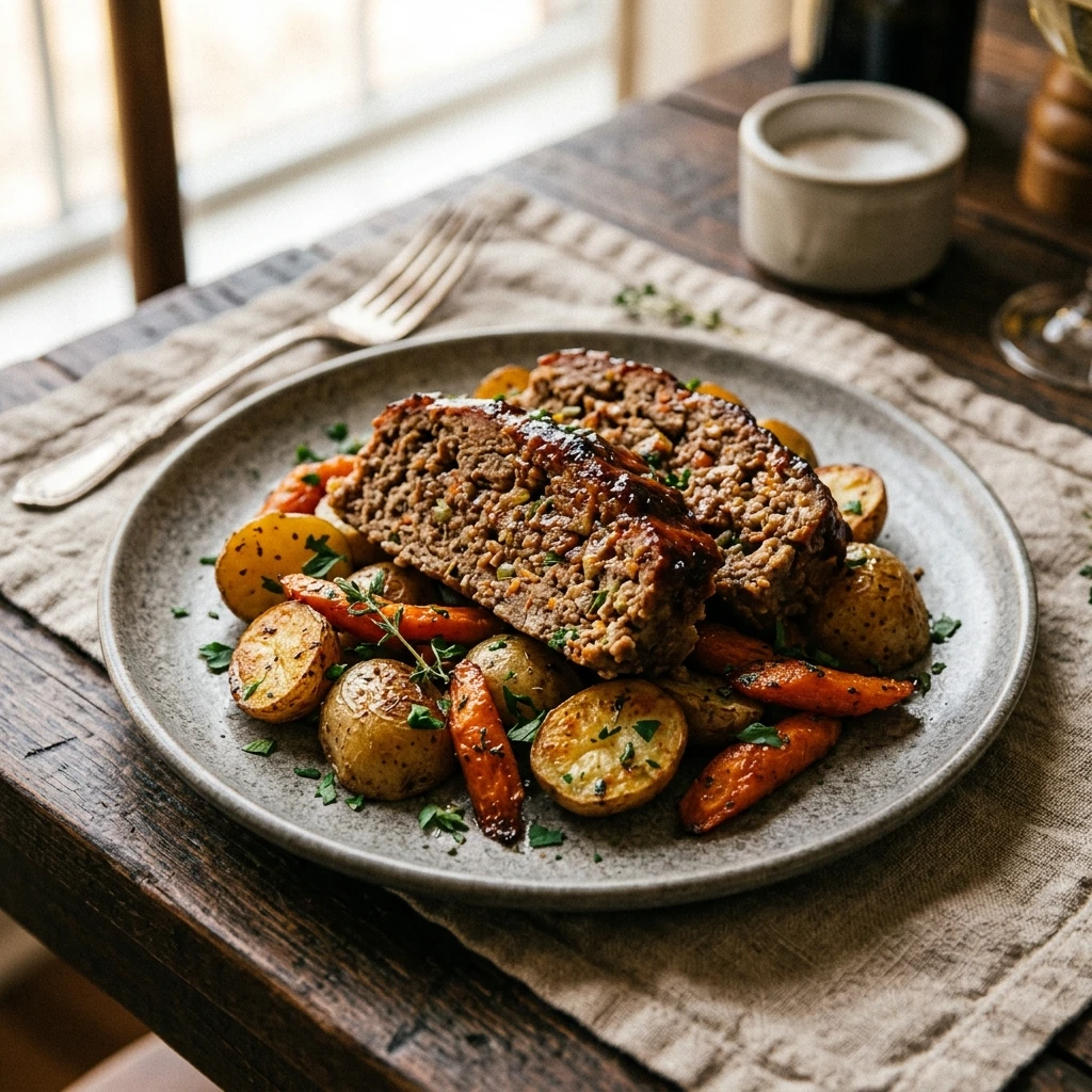 Cheap Meatloaf With Potatoes And Carrots Under $10