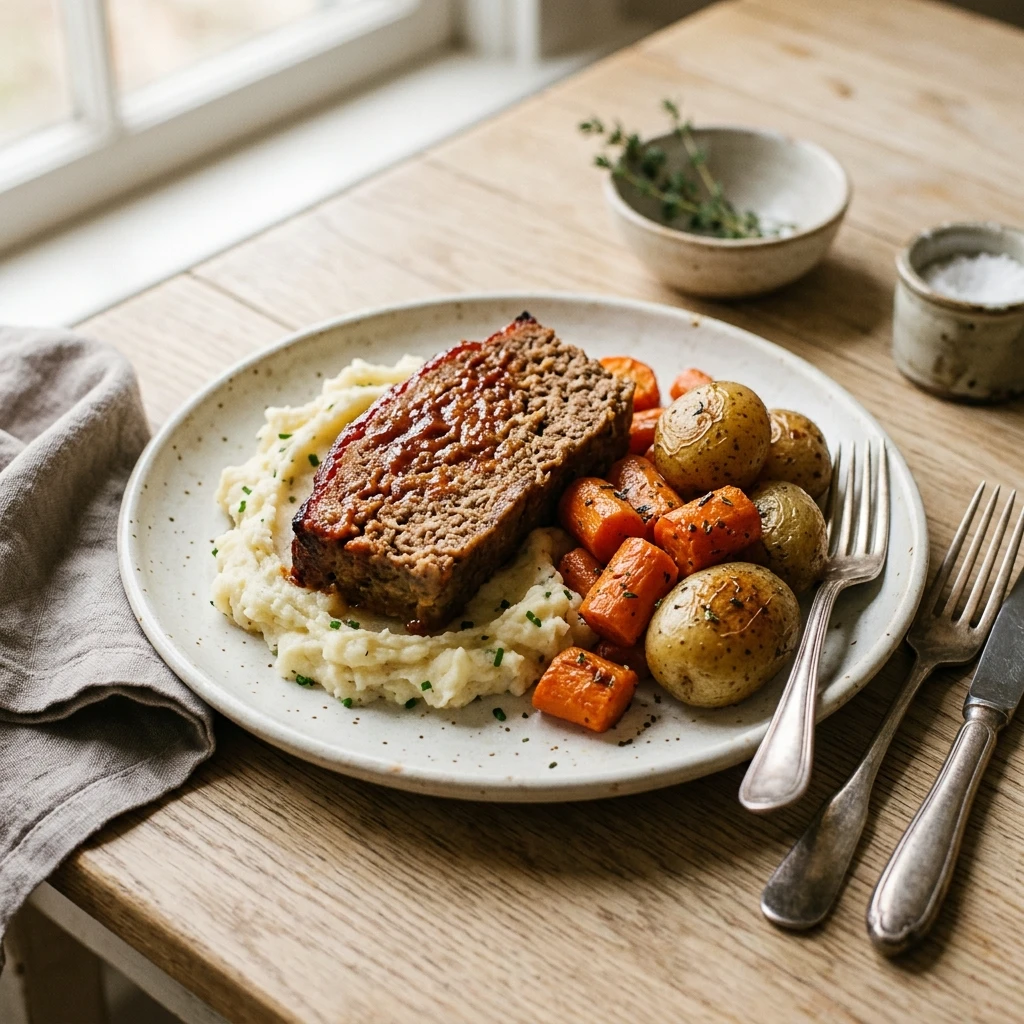 Cheap Meatloaf With Potatoes And Carrots Under $10