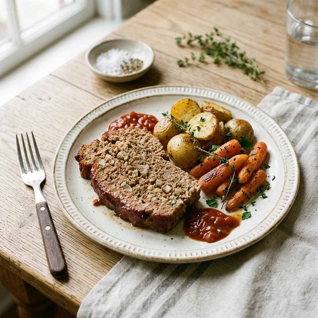 Cheap Meatloaf With Potatoes And Carrots Under $10