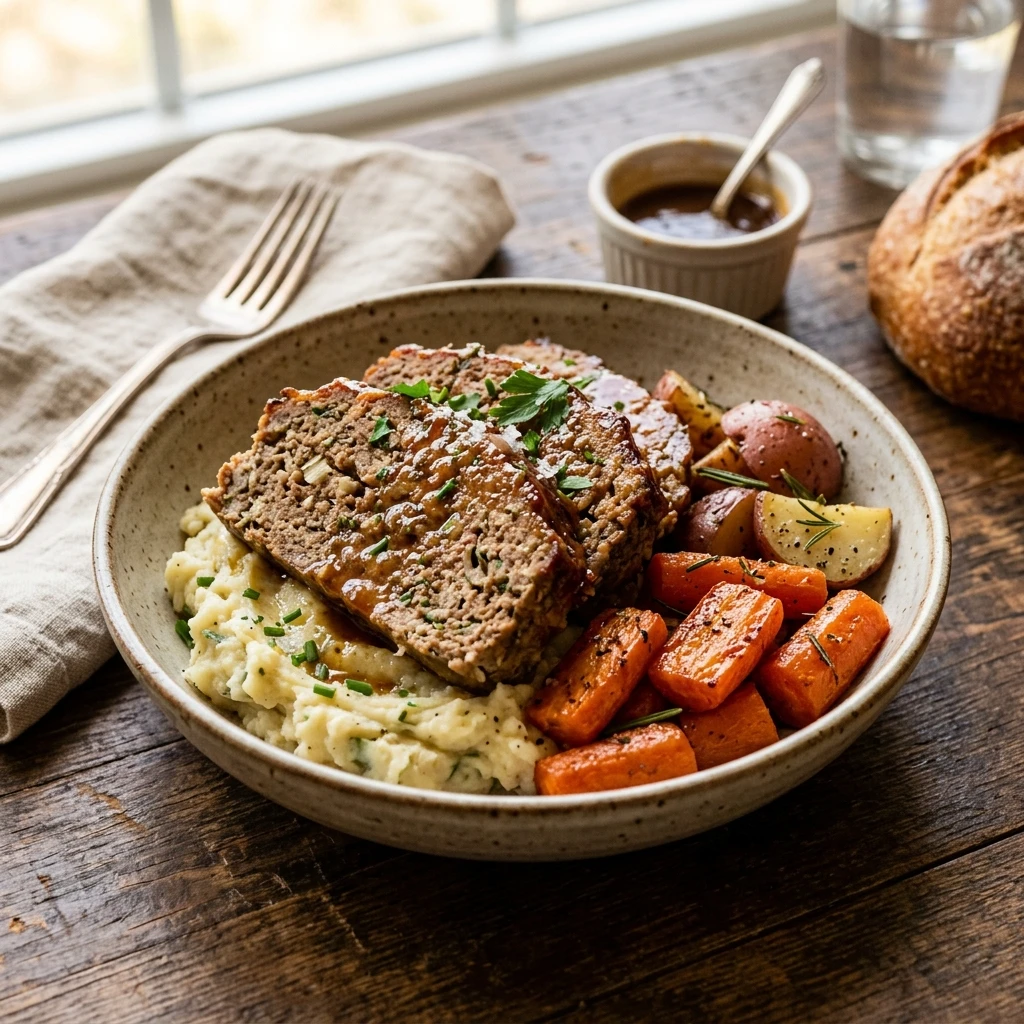 Cheap Meatloaf With Potatoes And Carrots Under $10