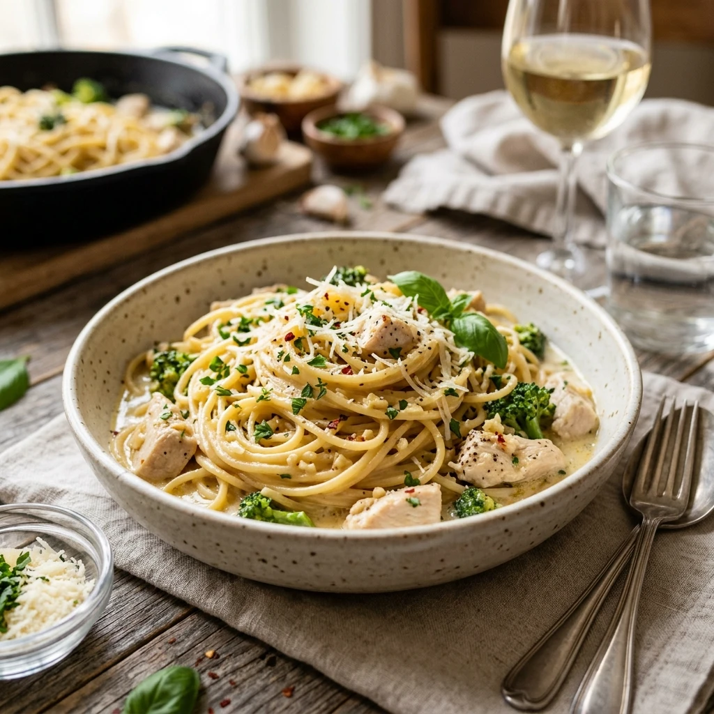 Cheap One Pot Garlic Parmesan Pasta Under $2 Per Serving