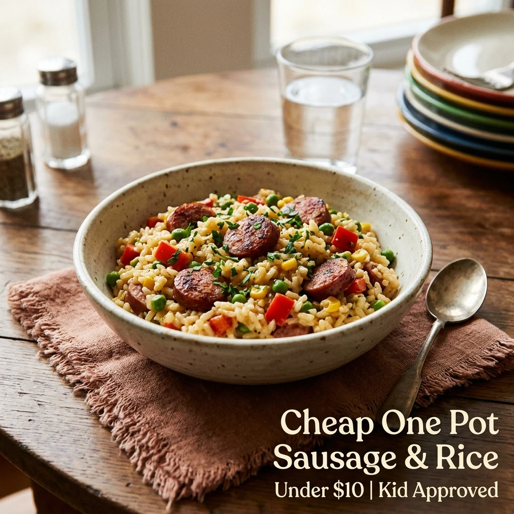 Cheap One Pot Sausage And Rice Under $10 Kid Approved