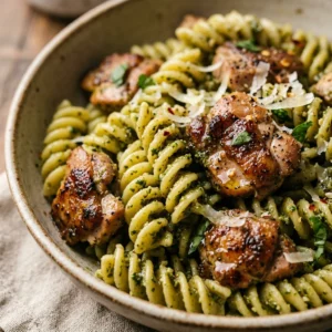 Cheap Pesto Pasta With Chicken Thighs Under $10