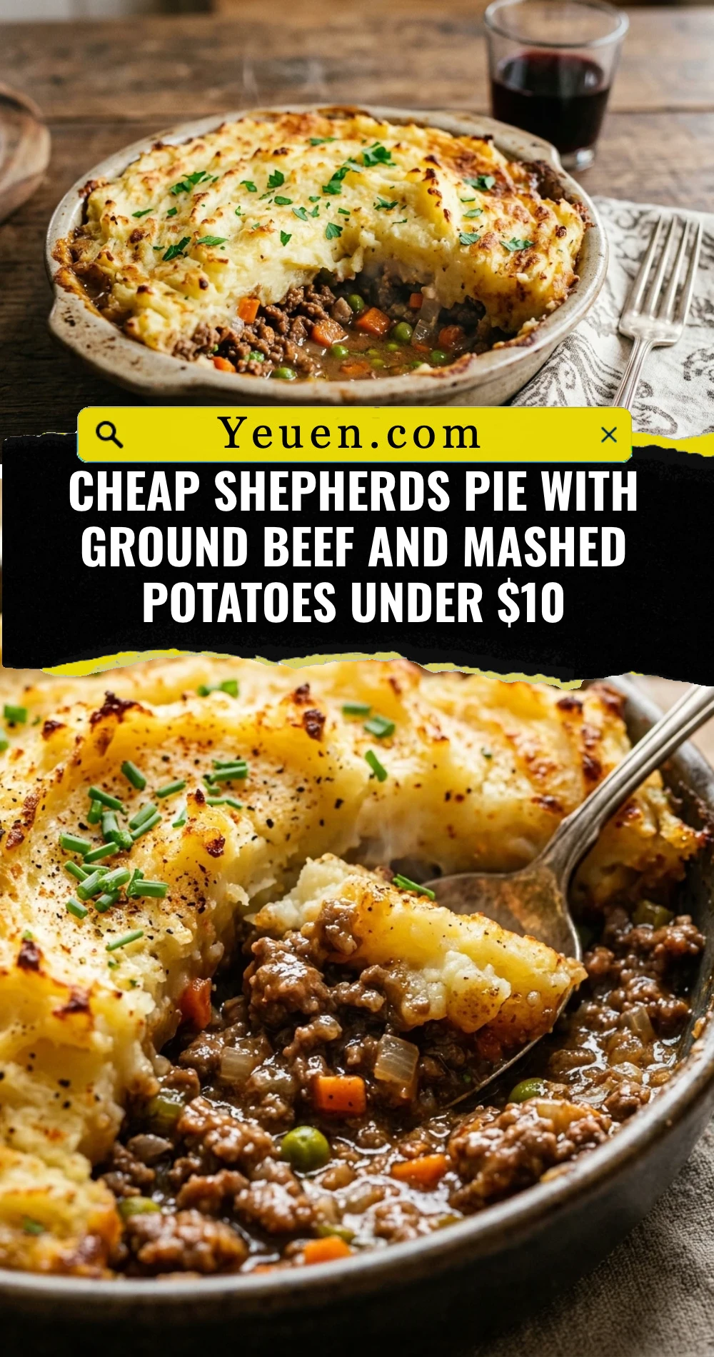 Cheap Shepherds Pie With Ground Beef And Mashed Potatoes Under $10