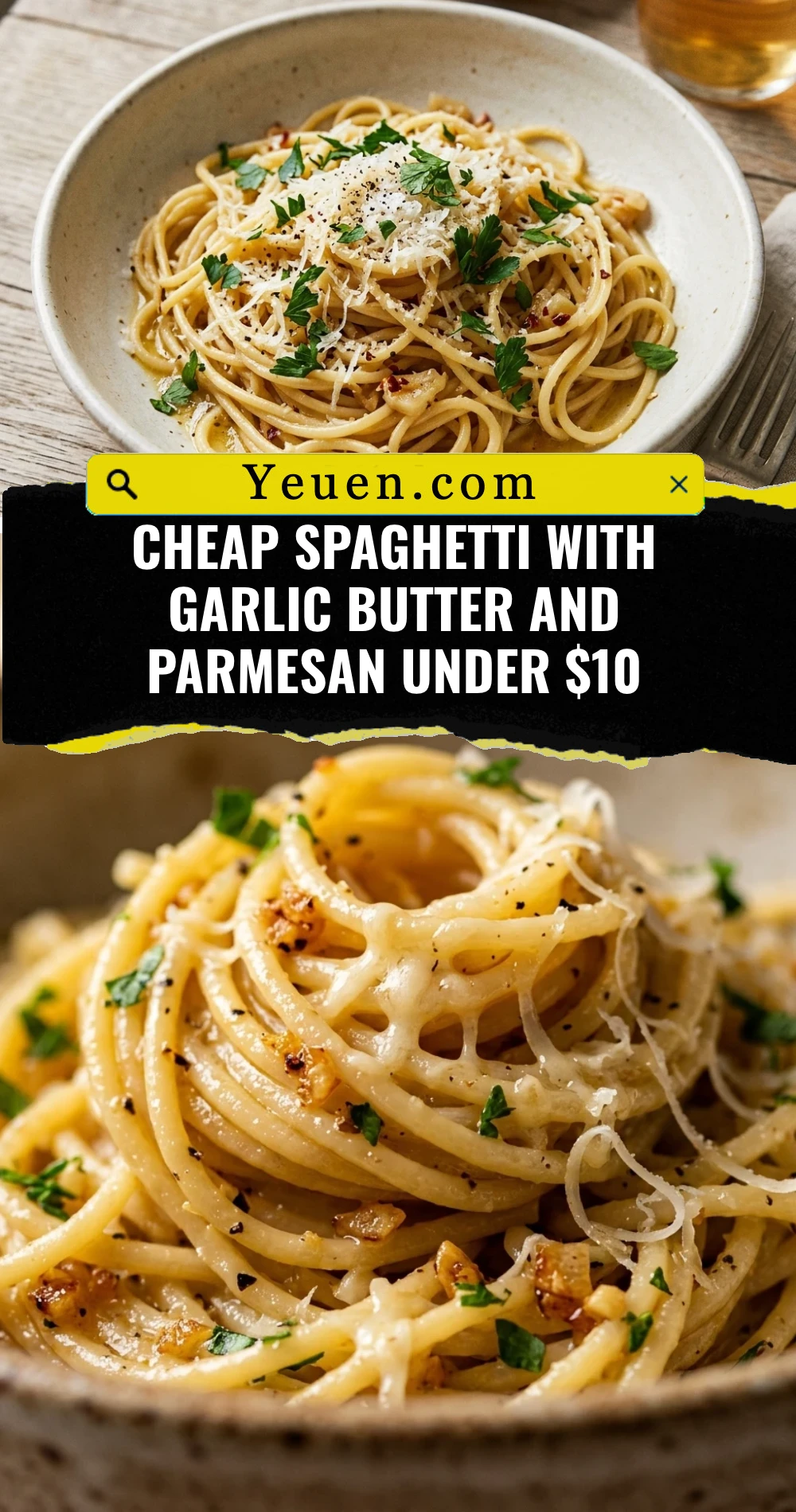 Cheap Spaghetti With Garlic Butter And Parmesan Under $10