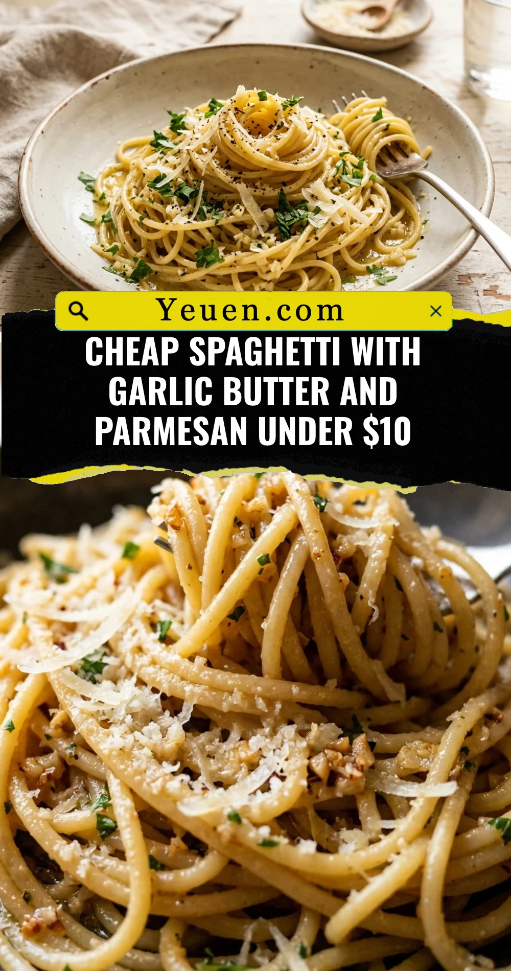 Cheap Spaghetti With Garlic Butter And Parmesan Under $10