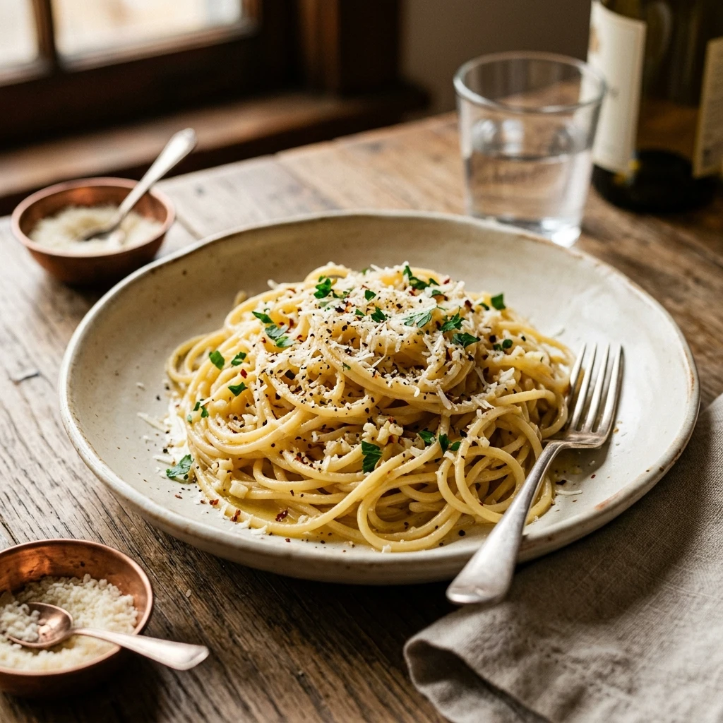 Cheap Spaghetti With Garlic Butter And Parmesan Under $10
