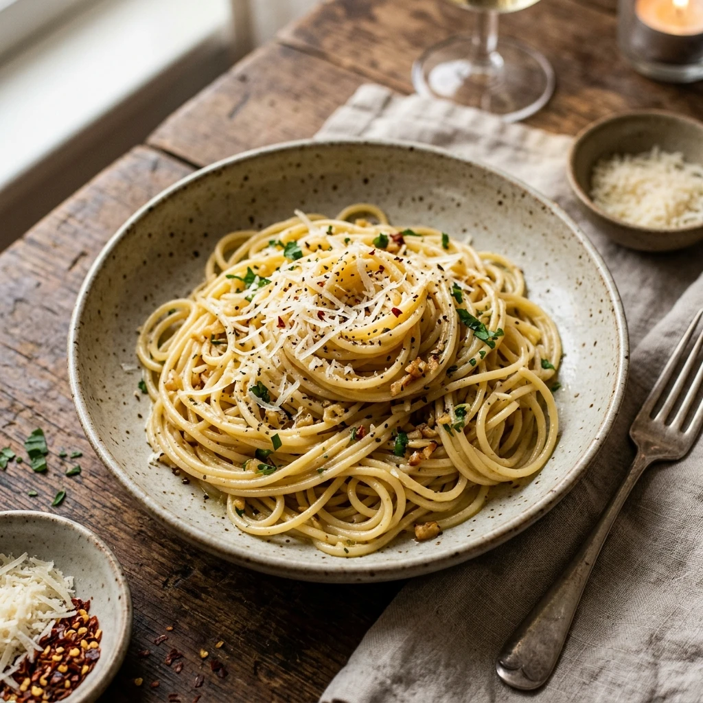 Cheap Spaghetti With Garlic Butter And Parmesan Under $10