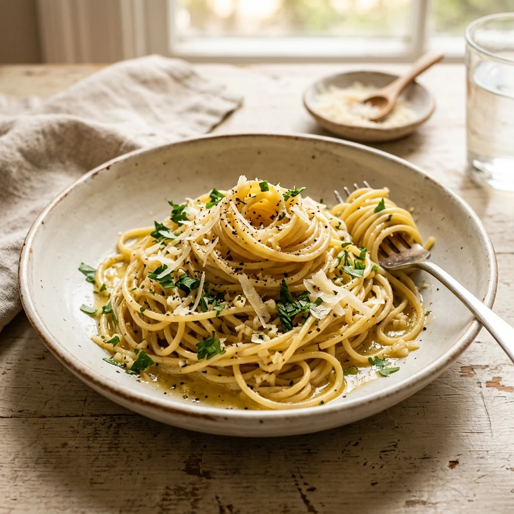 Cheap Spaghetti With Garlic Butter And Parmesan Under $10