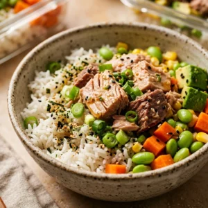 Cheap Tuna And Rice Bowls High Protein Meal Prep Under $10