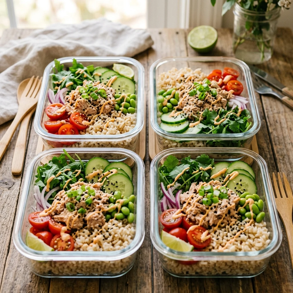 Cheap Tuna And Rice Bowls High Protein Meal Prep Under $10