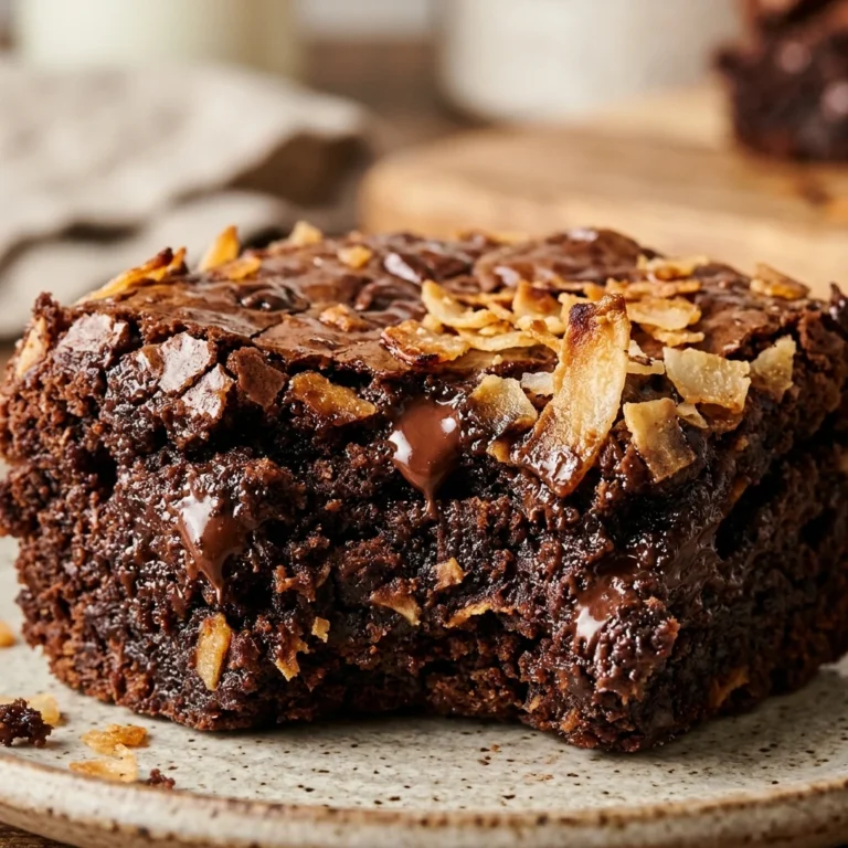Chewy Brownies With Coconut Easy Cakey Fudgy Chocolate