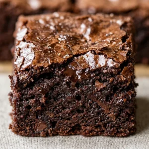 Chewy Brownies With Crackly Top Easy Cakey Fudgy Chocolate