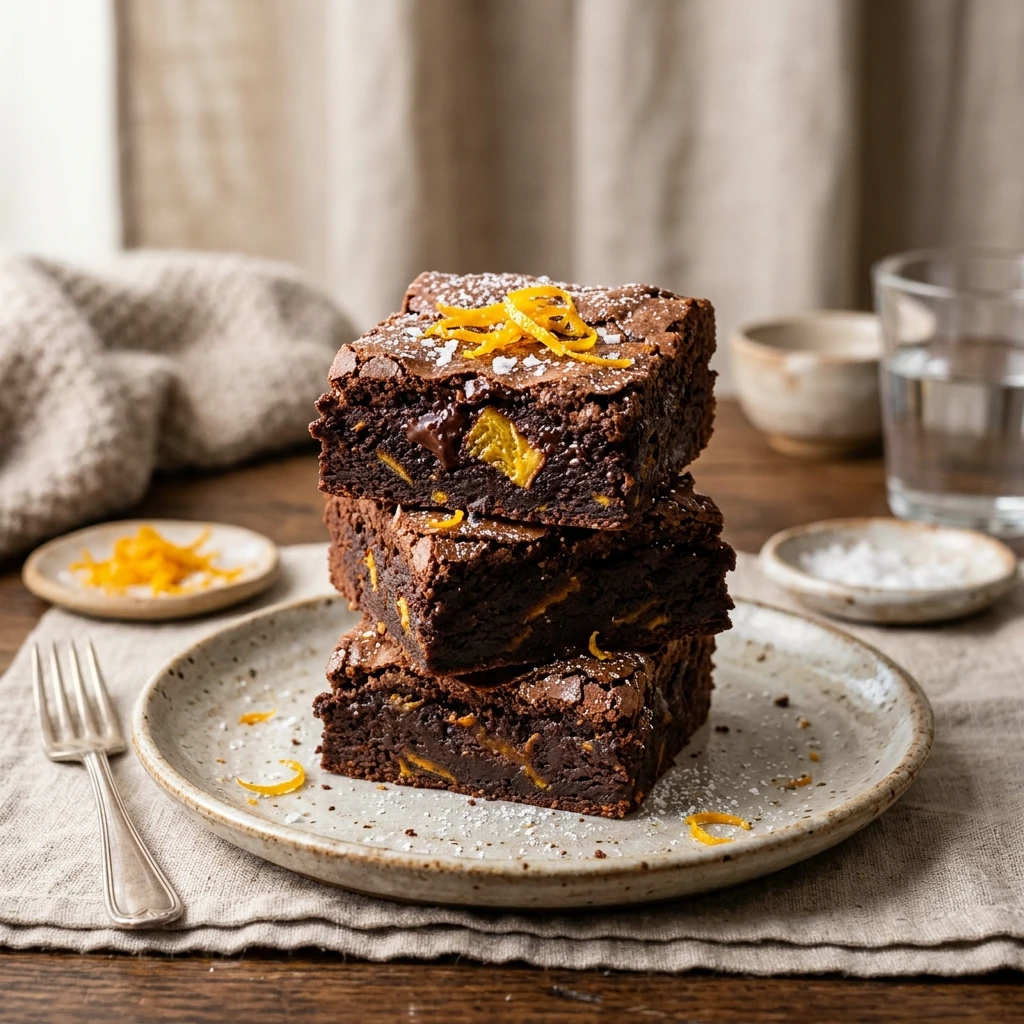 Chewy Brownies With Orange Easy Cakey Fudgy Chocolate