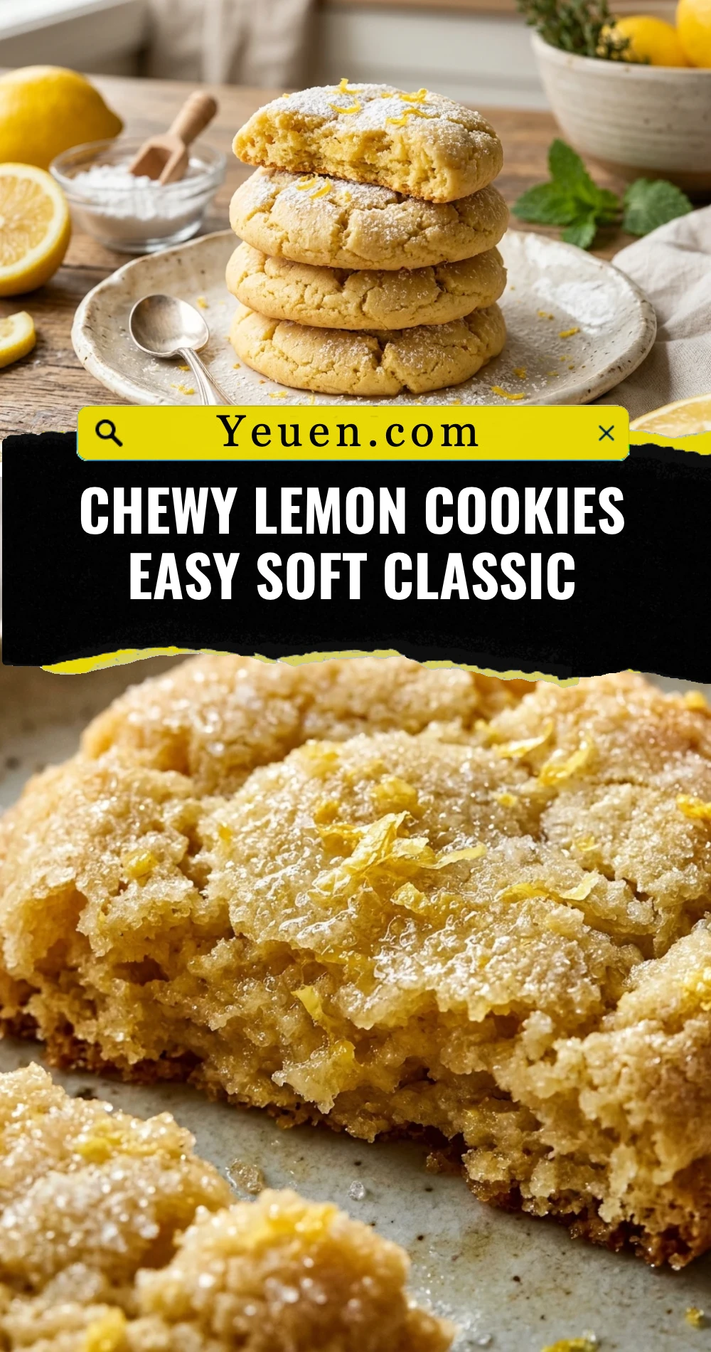 Chewy Lemon Cookies Easy Soft Classic