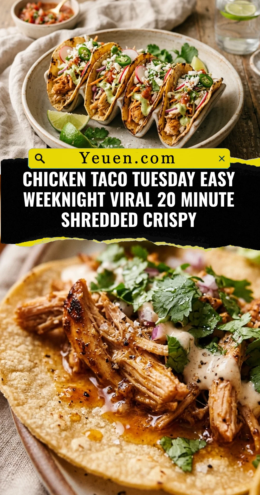 Chicken Taco Tuesday Easy Weeknight Viral 20 Minute Shredded Crispy