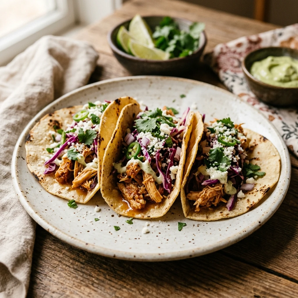 Chicken Tacos Shredded Crispy Easy Weeknight Viral 20 Minute