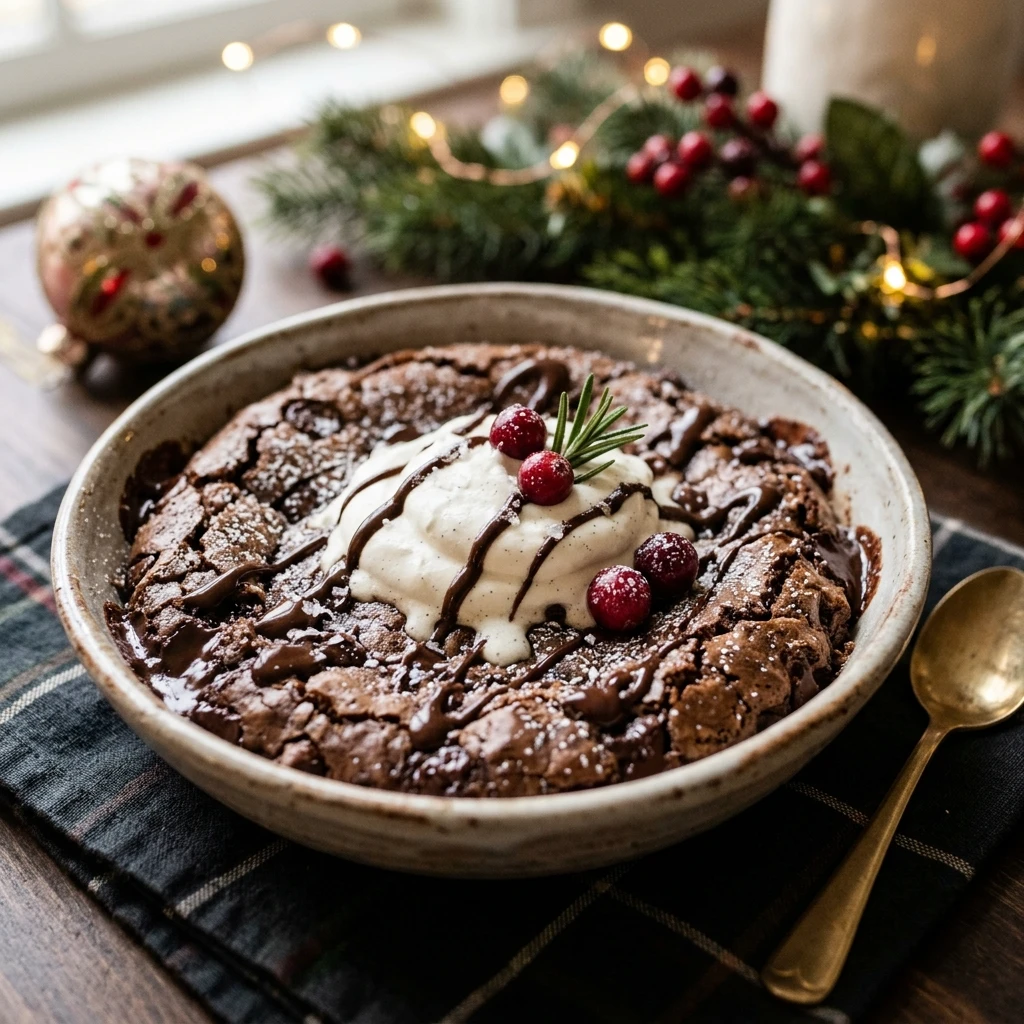 Chocolate Fudge Dump Cake Christmas Easy 3 Ingredient Holiday