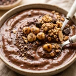 Chocolate Hazelnut Smoothie Bowl Thick Creamy Healthy Dessert Breakfast Granola Viral