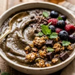 Chocolate Mint Smoothie Bowl Thick Creamy Healthy Dessert Breakfast Granola Viral