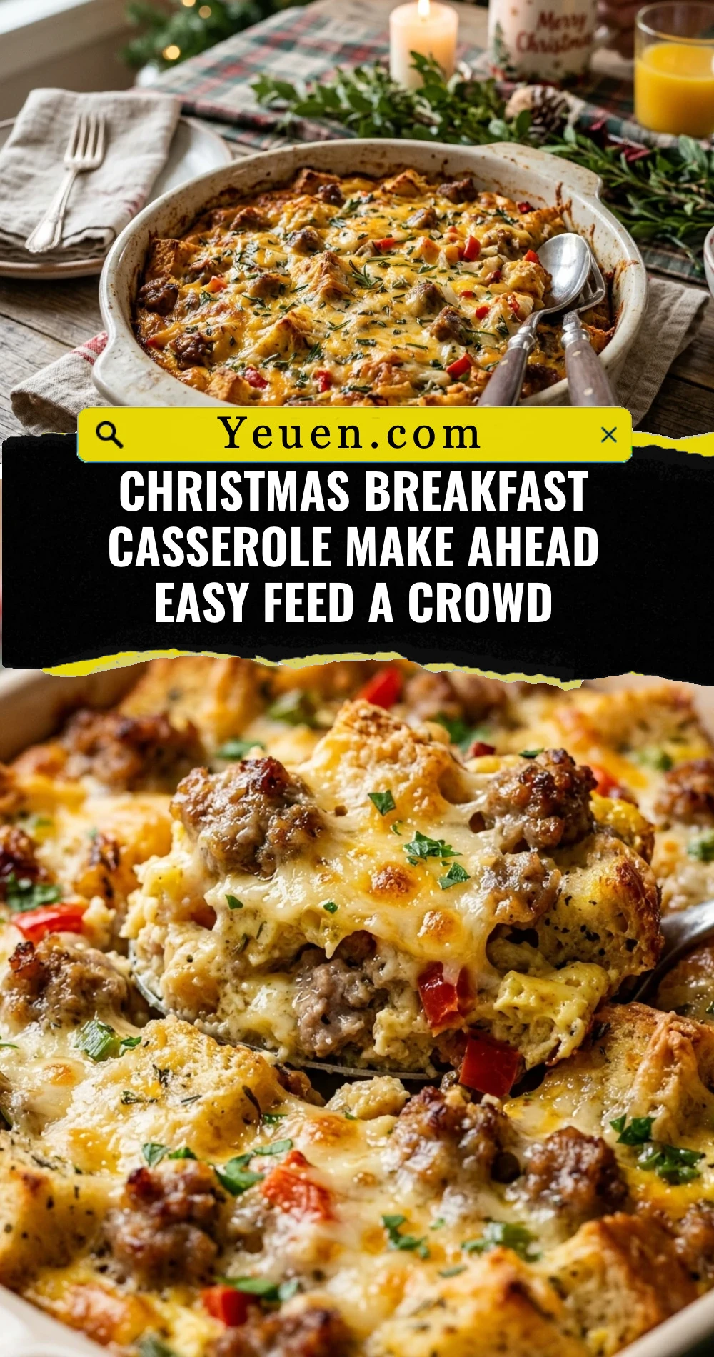 Christmas Breakfast Casserole Make Ahead Easy Feed A Crowd