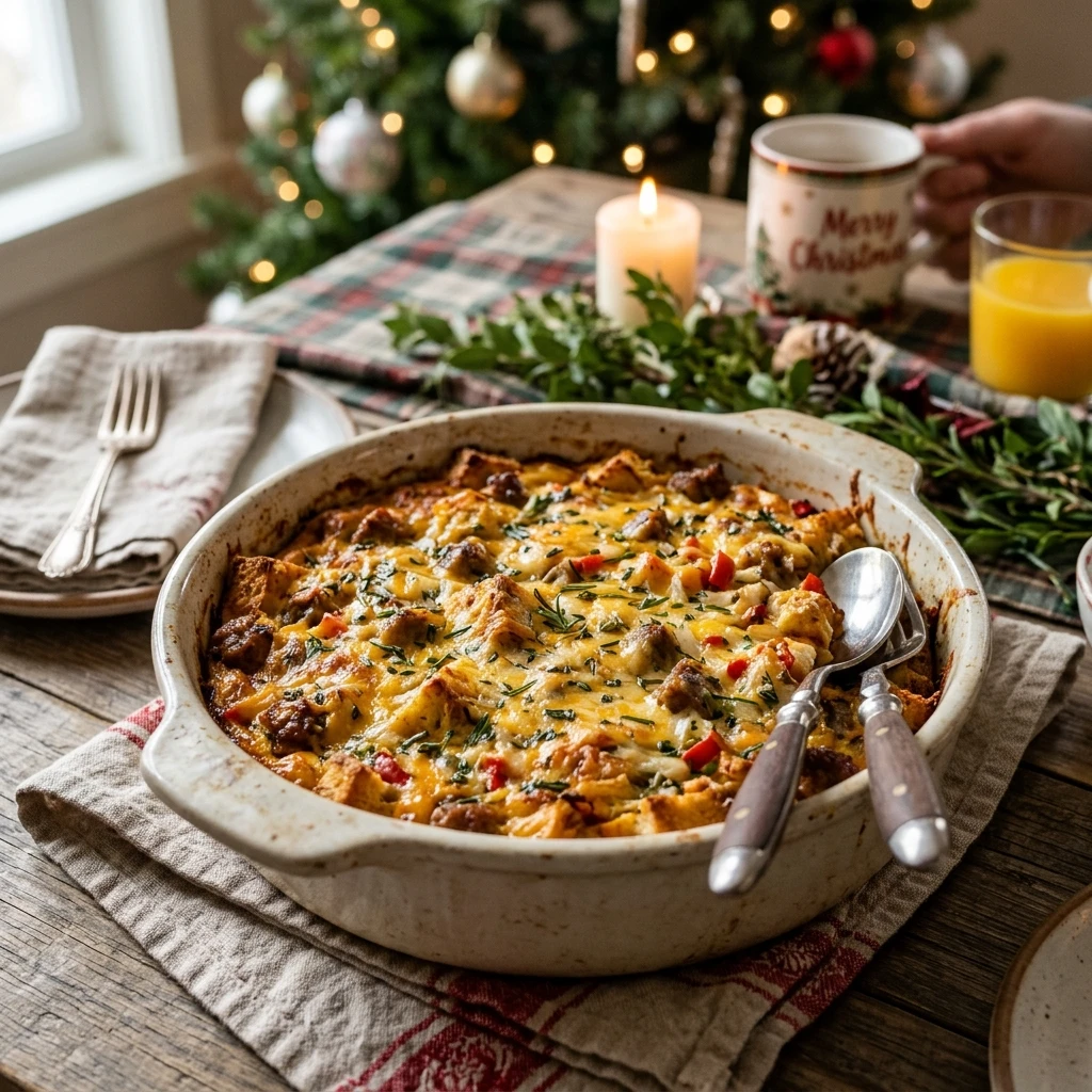 Christmas Breakfast Casserole Make Ahead Easy Feed A Crowd