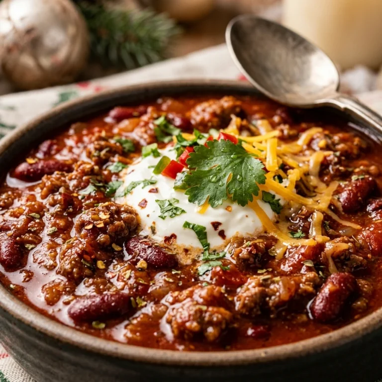 Christmas Chili Slow Cooker High Protein Under $20 Cozy Winter No Prep