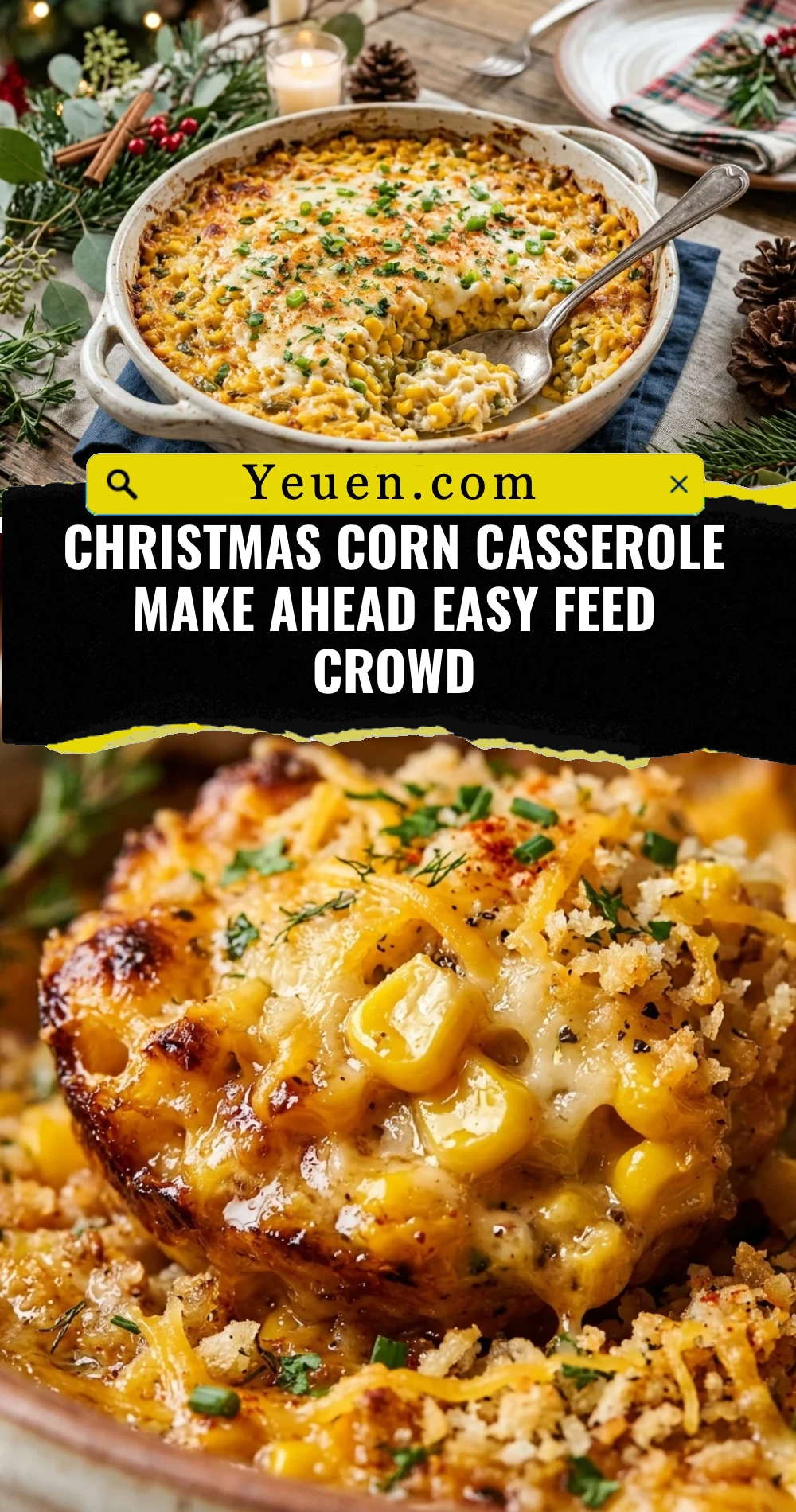 Christmas Corn Casserole Make Ahead Easy Feed Crowd