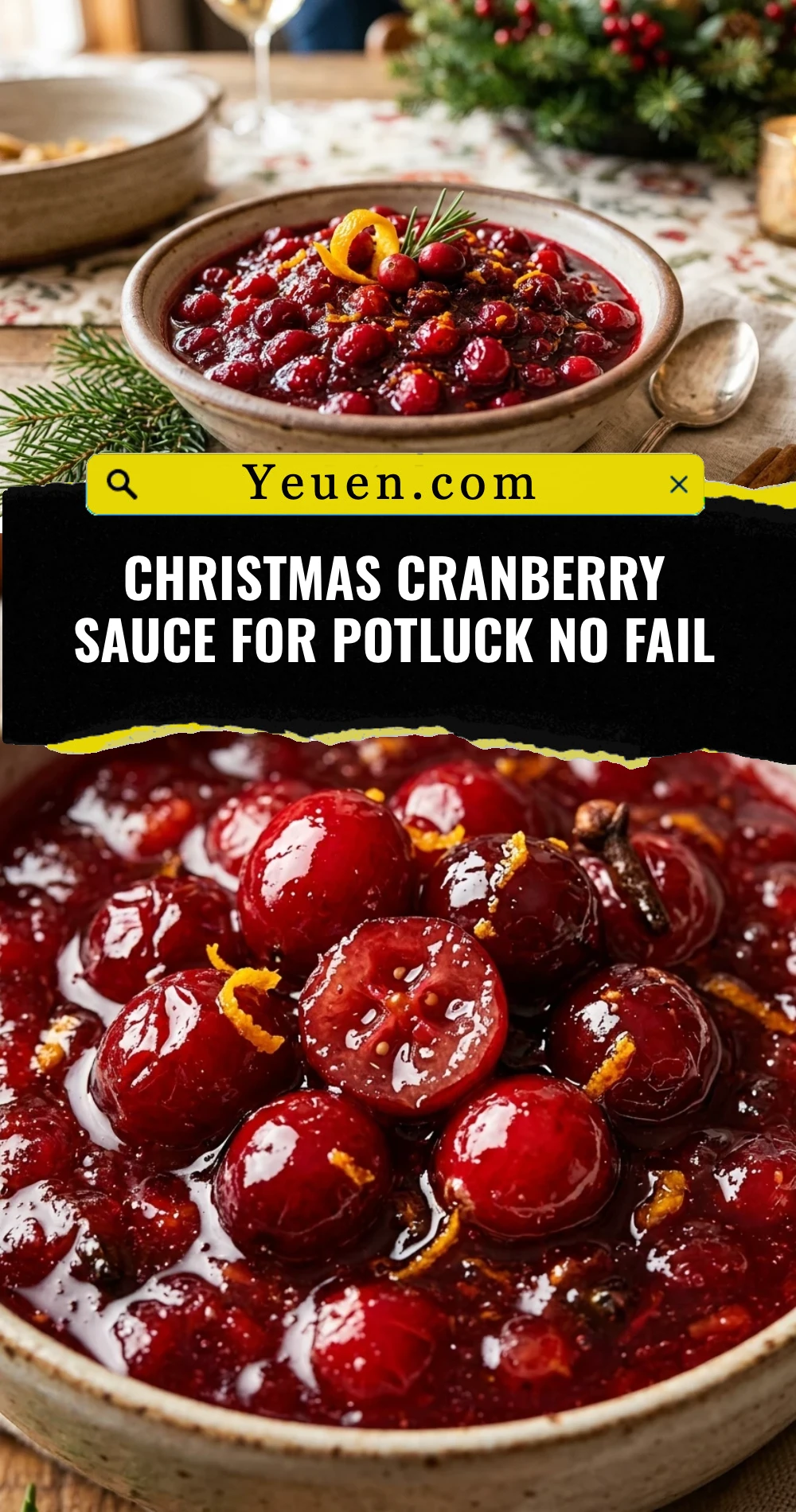 Christmas Cranberry Sauce For Potluck No Fail