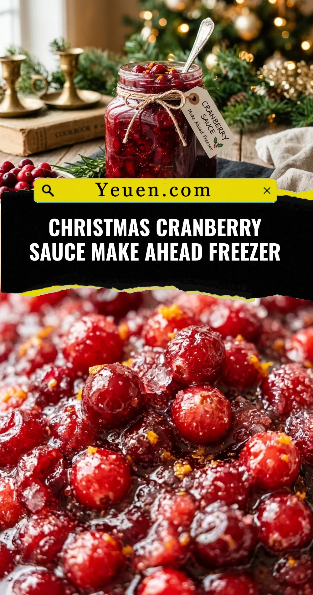 Christmas Cranberry Sauce Make Ahead Freezer