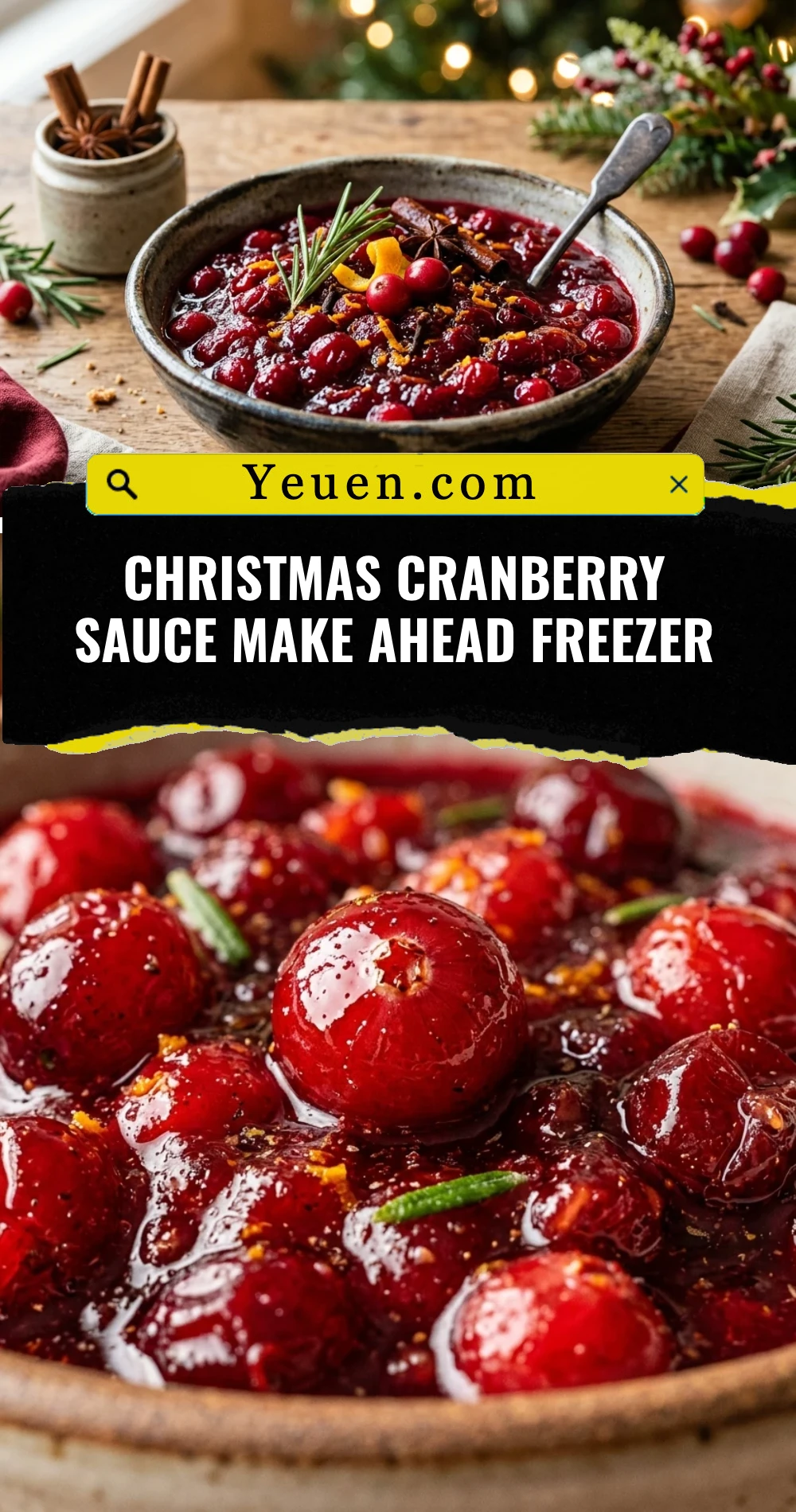 Christmas Cranberry Sauce Make Ahead Freezer