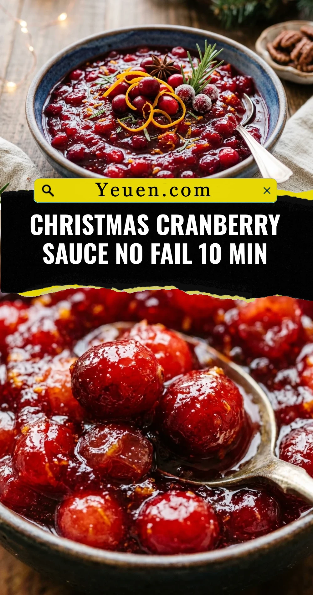 Christmas Cranberry Sauce No Fail 10 Min