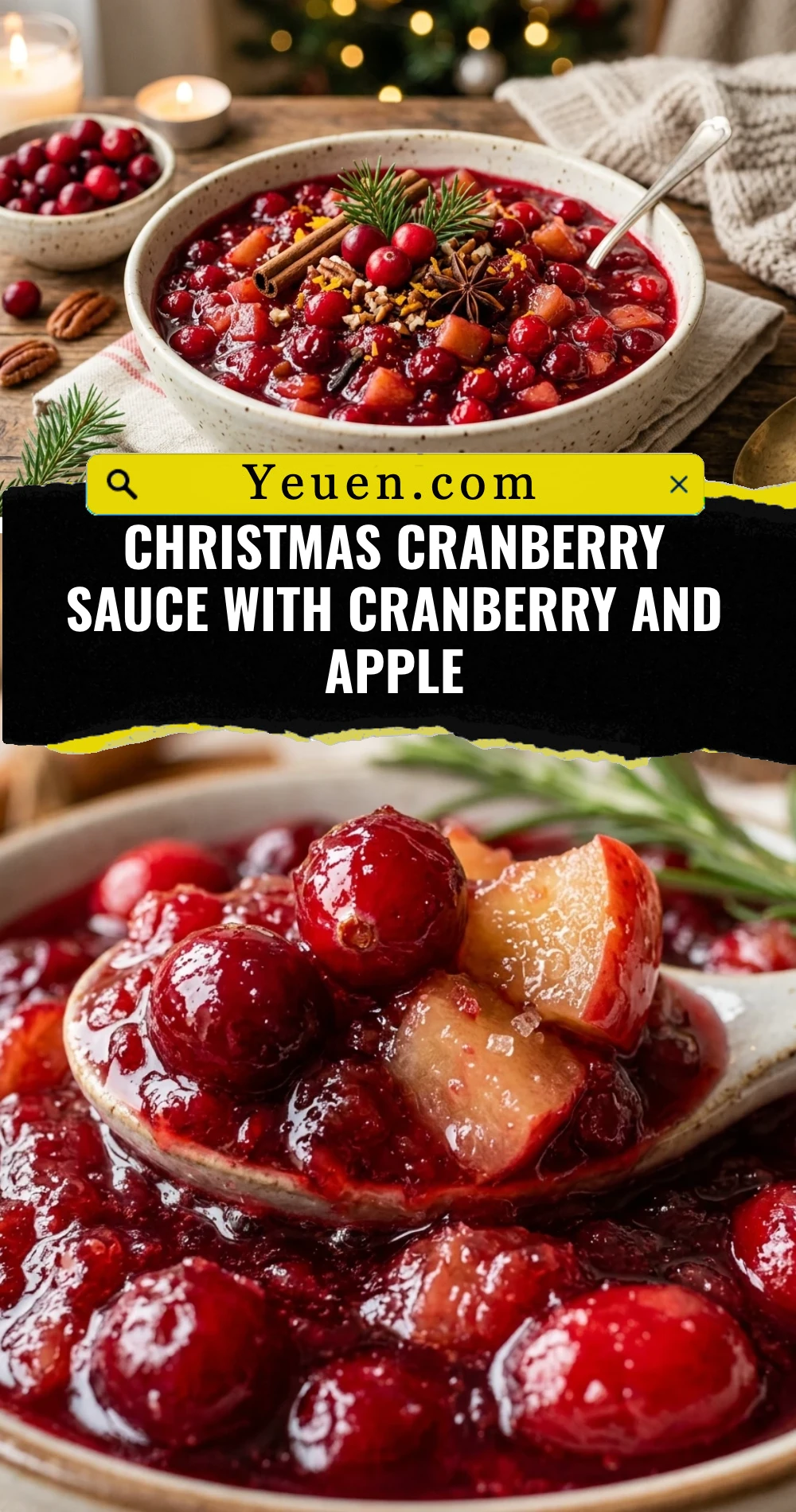Christmas Cranberry Sauce With Cranberry And Apple