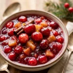 Christmas Cranberry Sauce With Cranberry And Apple