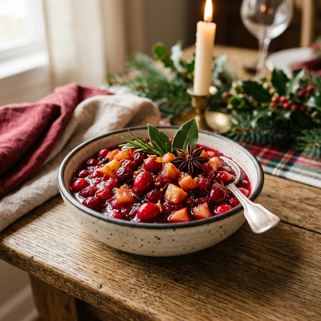 Christmas Cranberry Sauce With Cranberry And Apple