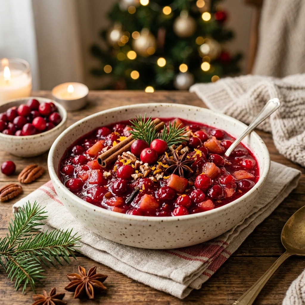 Christmas Cranberry Sauce With Cranberry And Apple