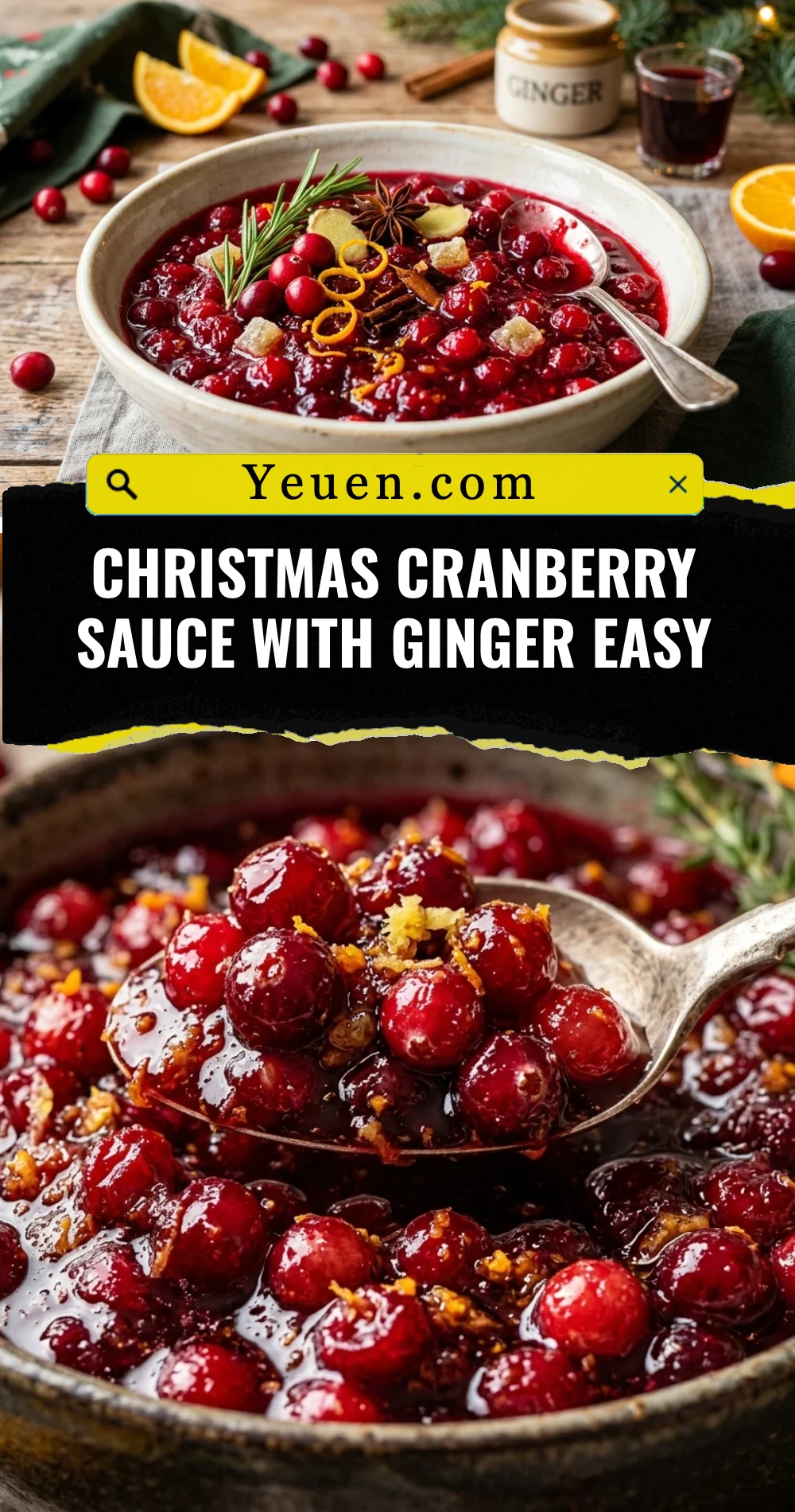 Christmas Cranberry Sauce With Ginger Easy