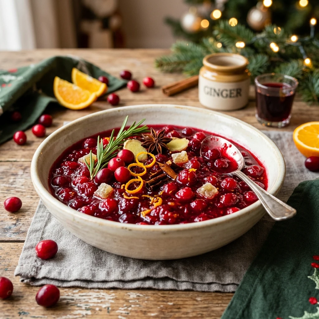 Christmas Cranberry Sauce With Ginger Easy