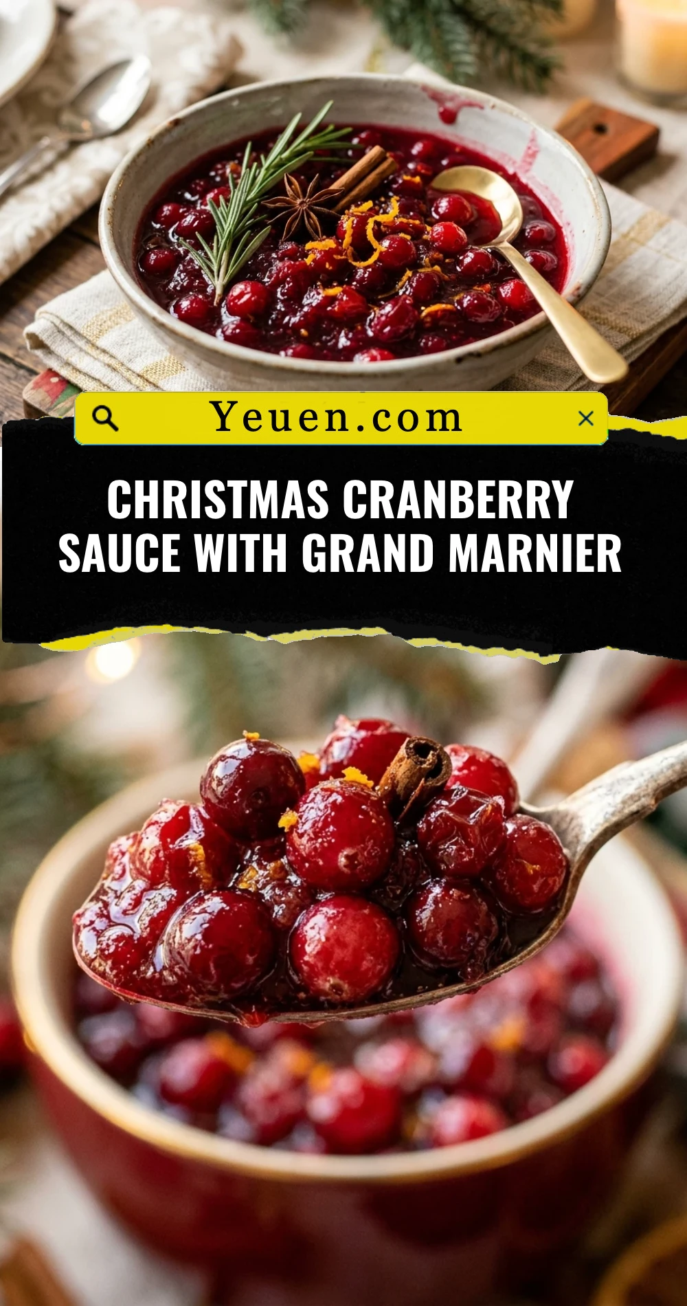 Christmas Cranberry Sauce With Grand Marnier