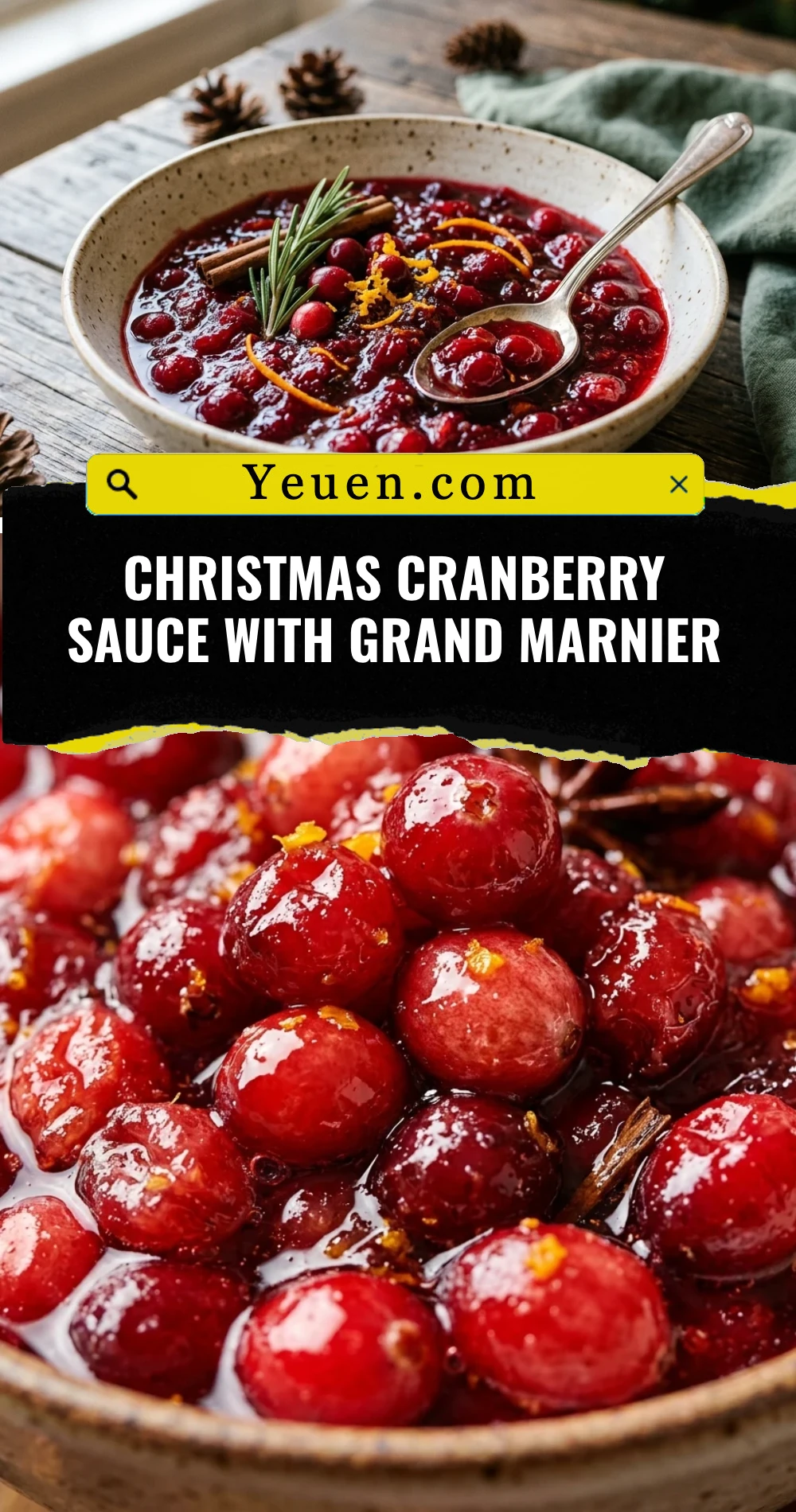Christmas Cranberry Sauce With Grand Marnier