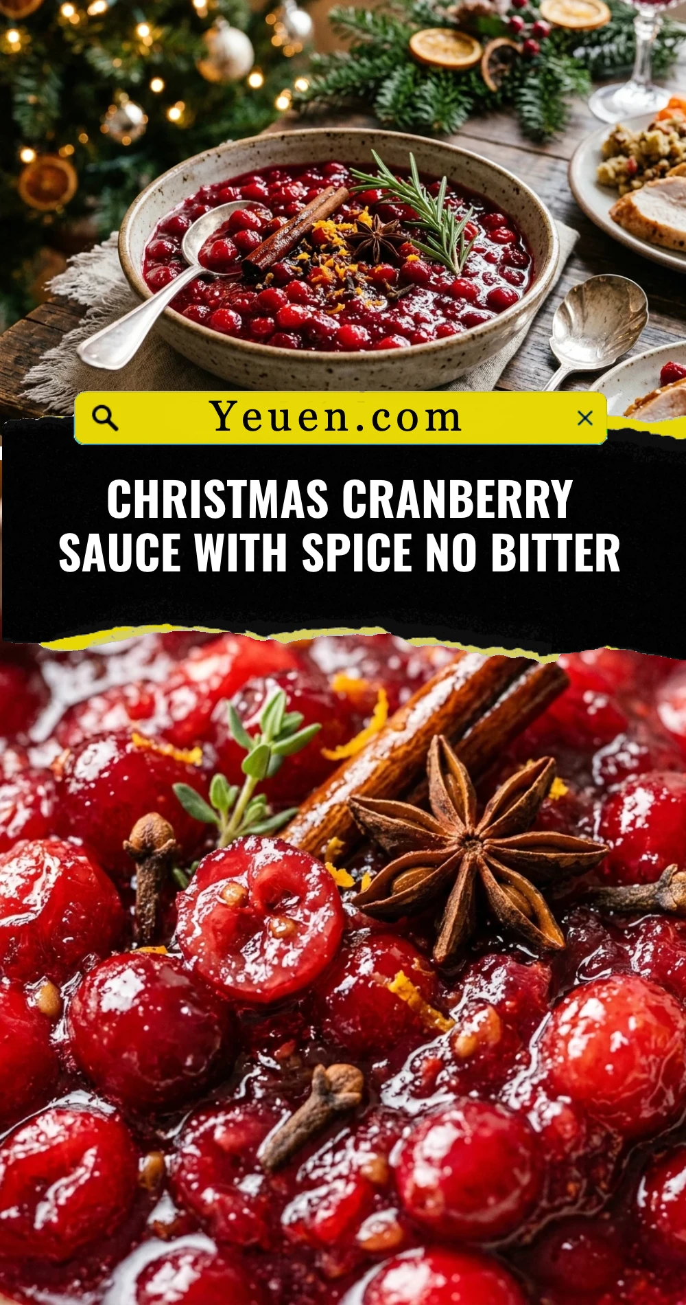 Christmas Cranberry Sauce With Spice No Bitter