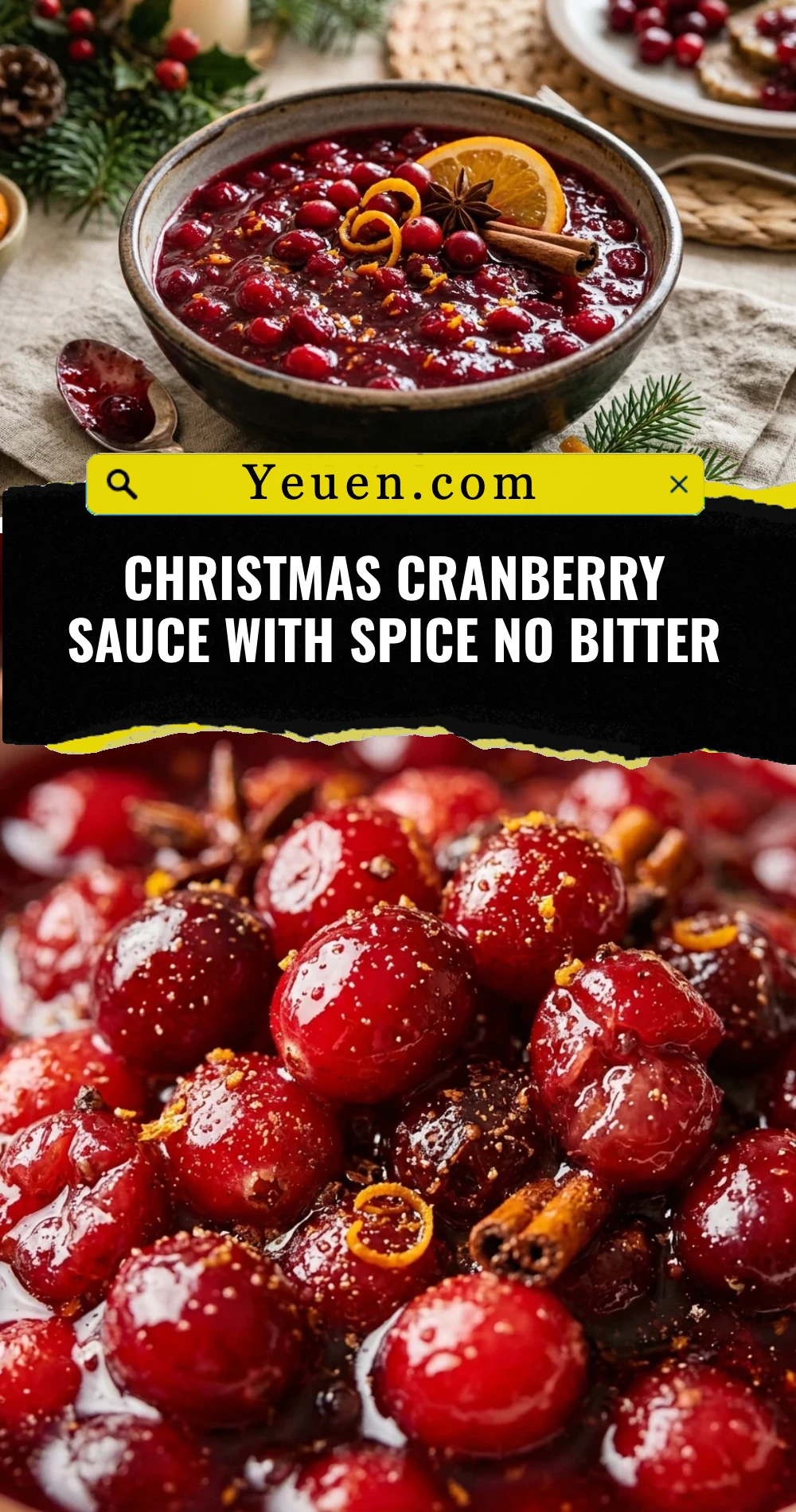 Christmas Cranberry Sauce With Spice No Bitter