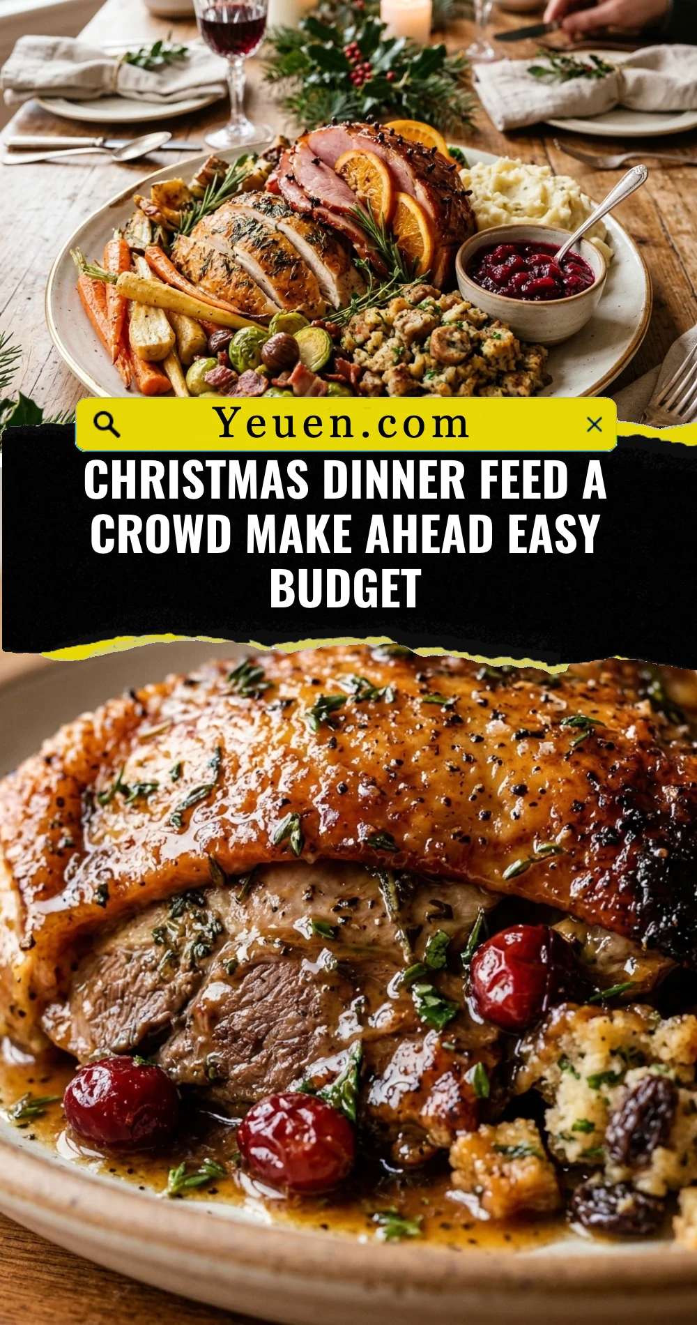 Christmas Dinner Feed A Crowd Make Ahead Easy Budget
