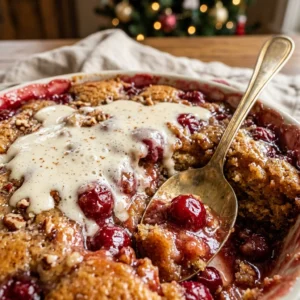 Christmas Dump Cake With Eggnog Glaze Easy 3 Ingredient Holiday